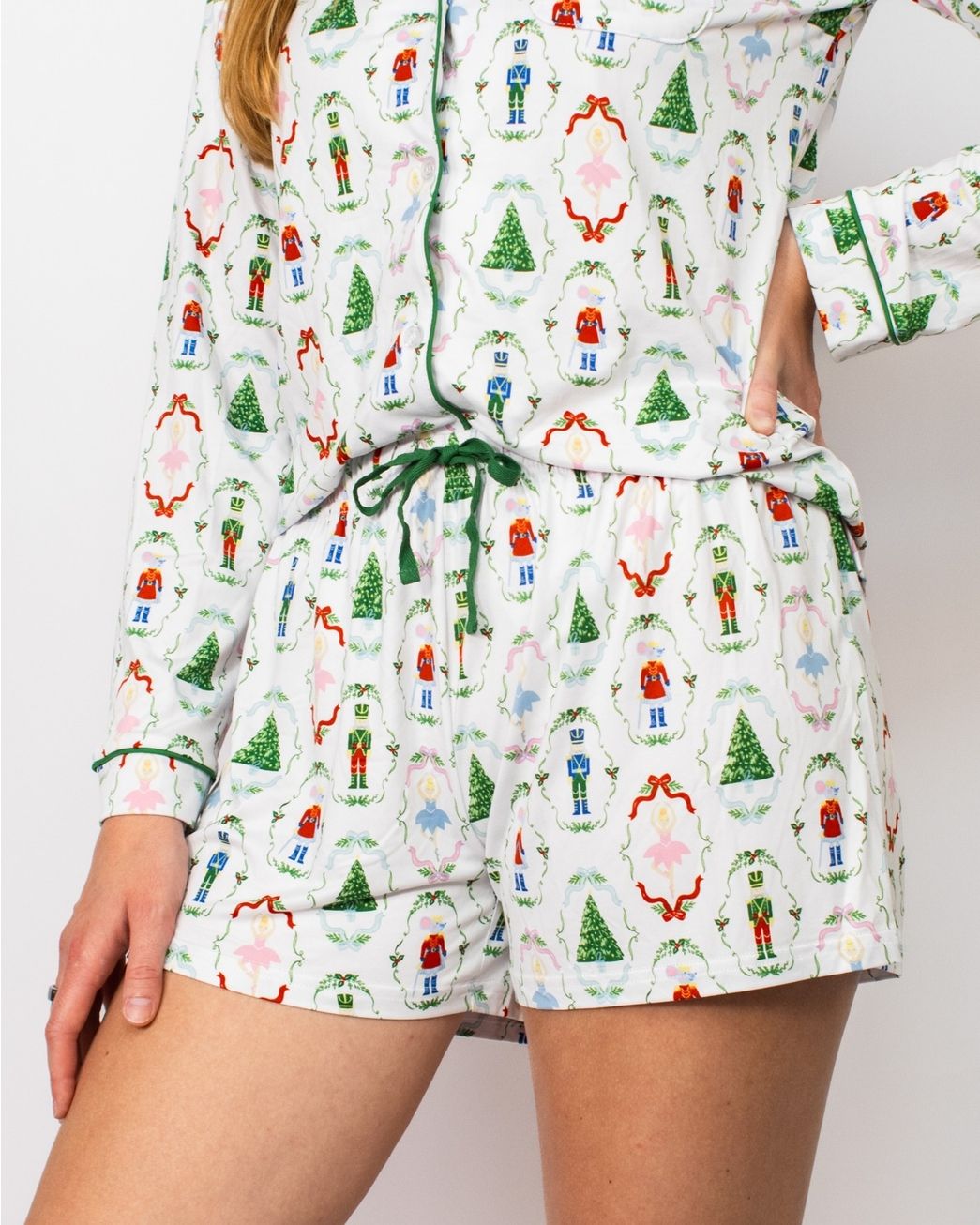 Christmas Nutcracker Waltz Pajama Shorts, Nutcracker Waltz Shorts Size: XS
