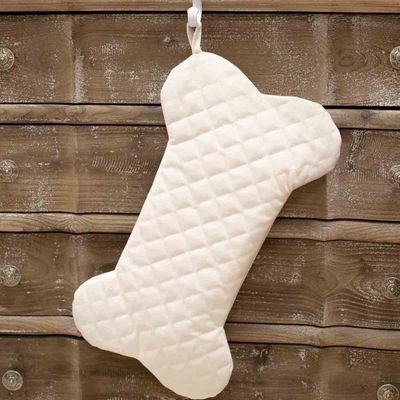 Christmas Stocking - Quilted Dog Bone Christmas Stocking - Quilted Dog Bone