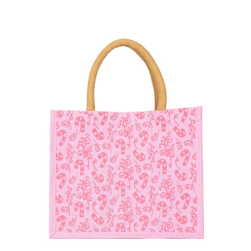 Christmas Tote - Pink Candy Canes