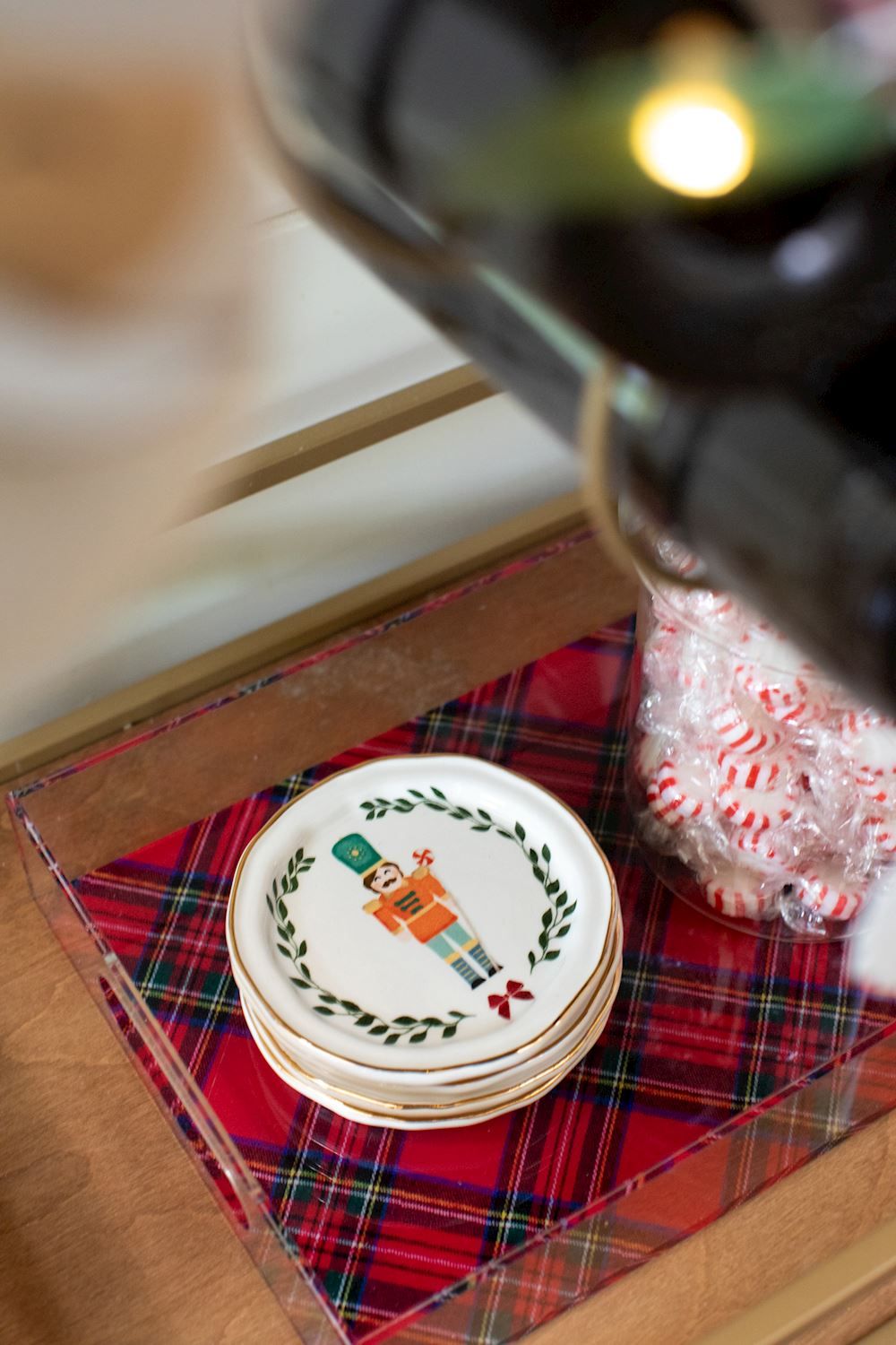 Christmas Nutcracker Tidbit Plate