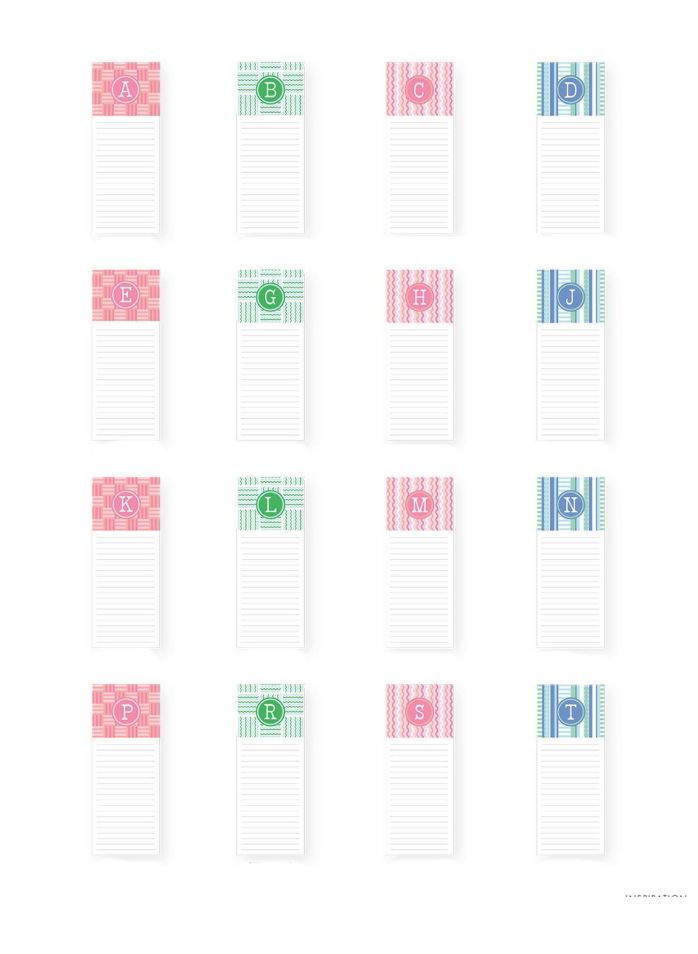 Initial Magnetic Notepad