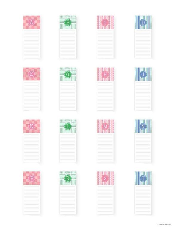 Initial Magnetic Notepad