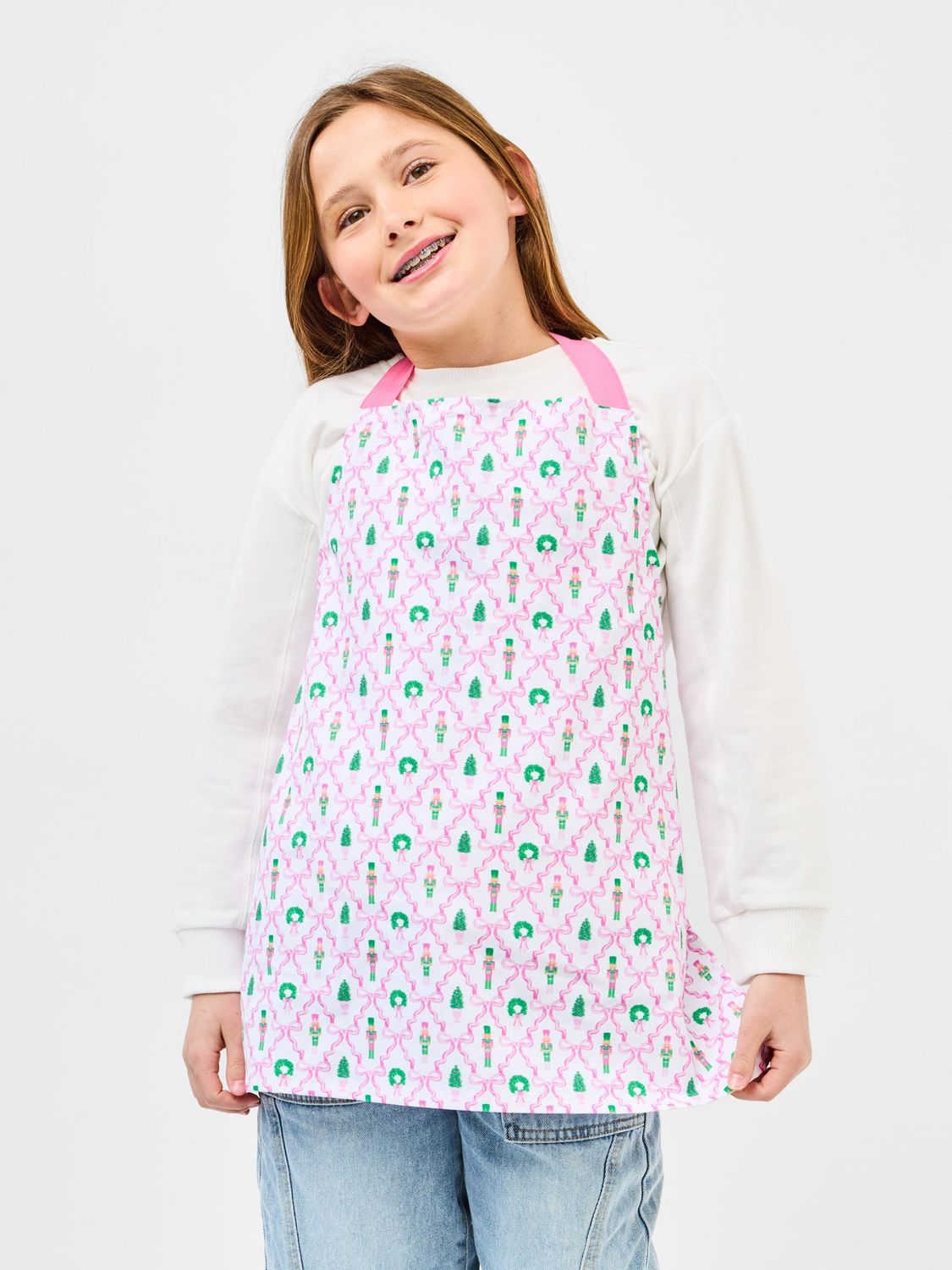 Christmas Kids Apron Christmas Kids Apron, Apron Pattern: Pink Nutcracker