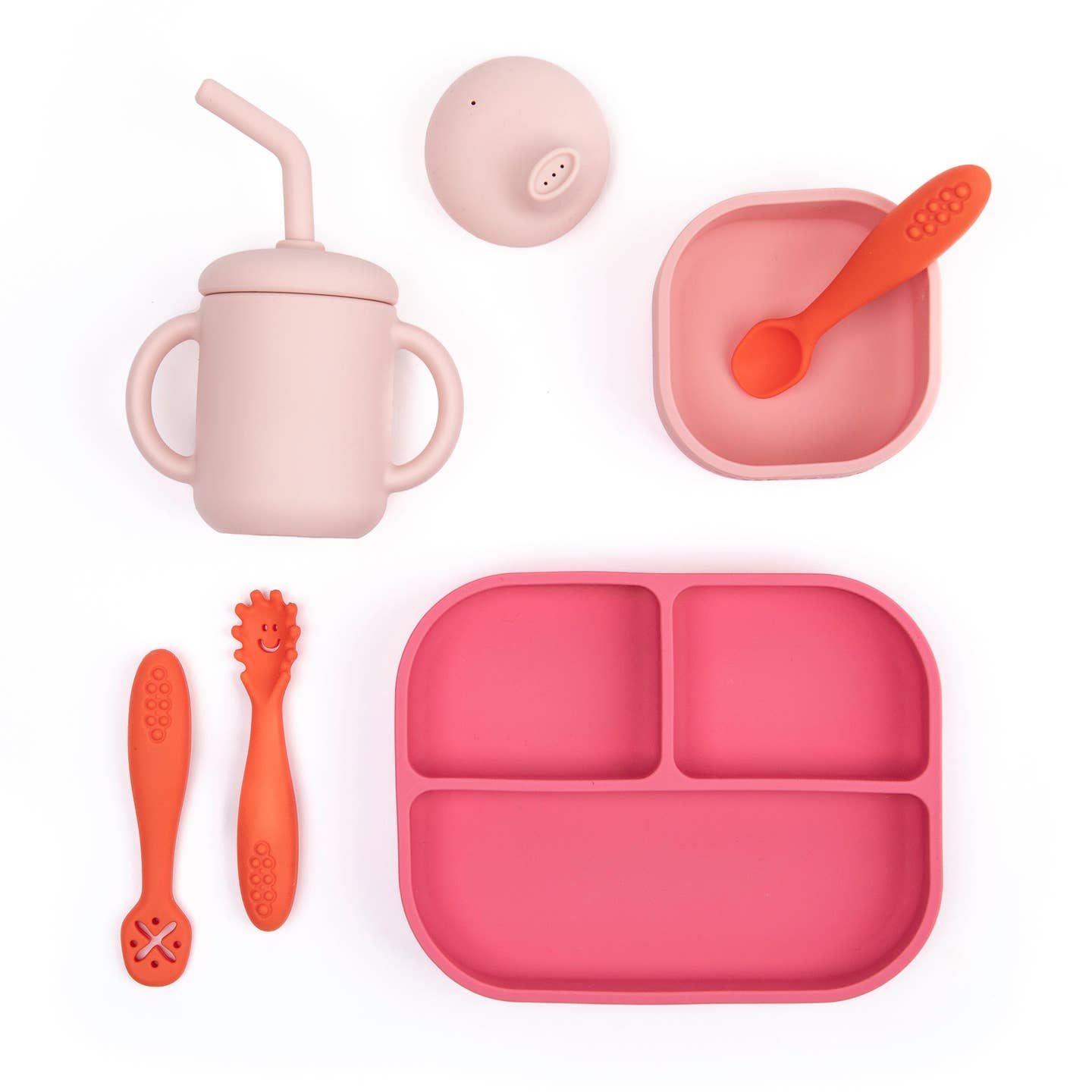 Bella Tunno Learn To Eat Beginner Bundle, Bundle Color: Pink/Orange