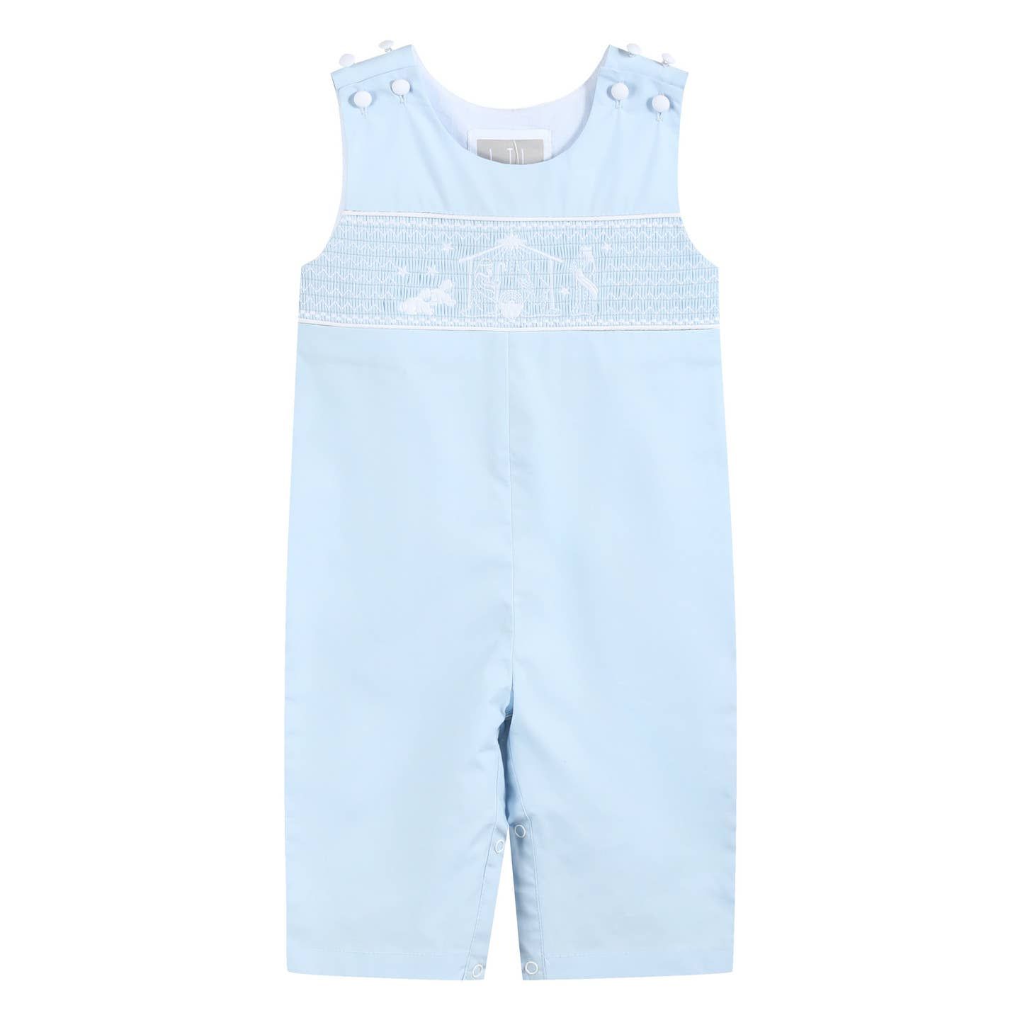 Christmas Children's Light Blue Nativity Overalls