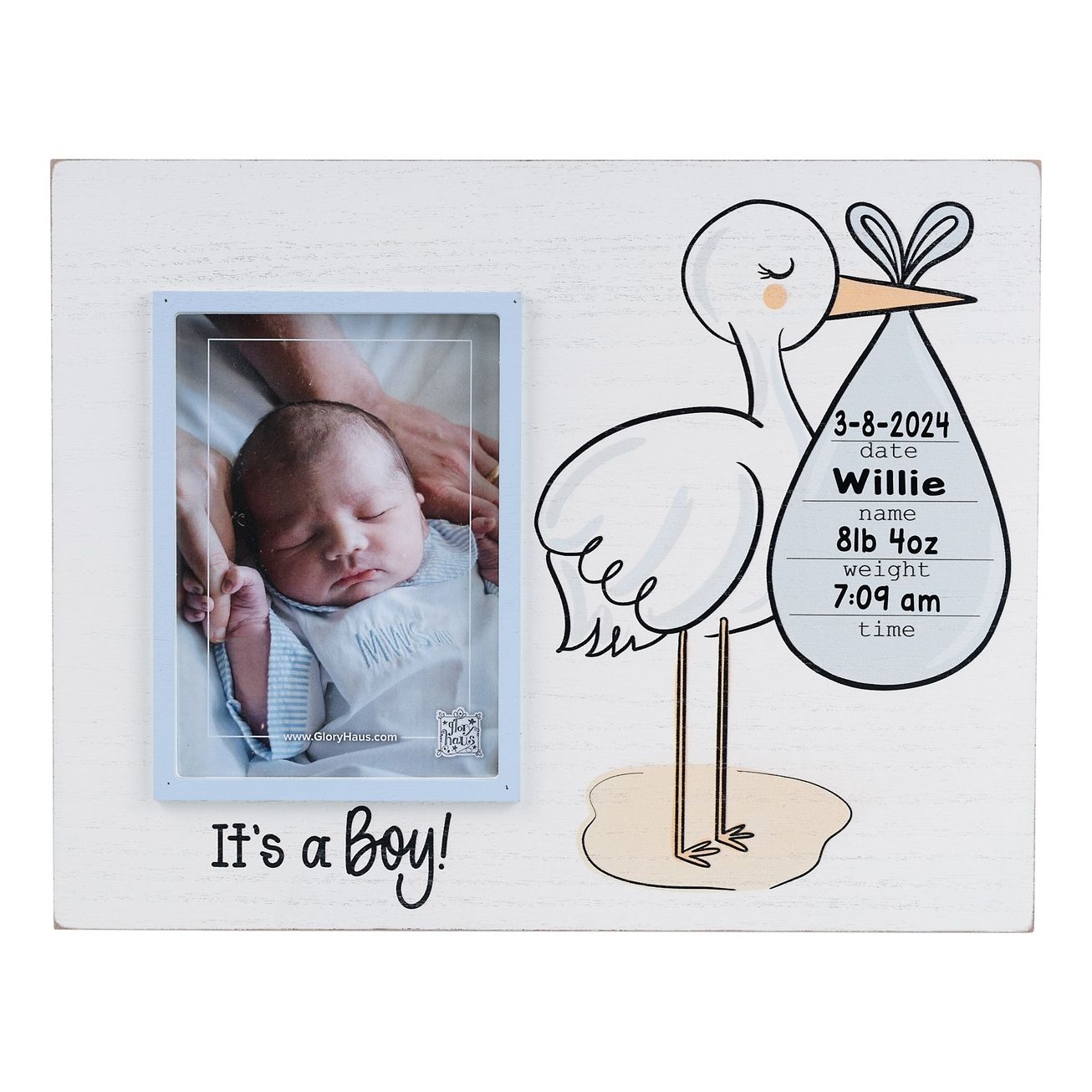 Baby Stork Picture Frame