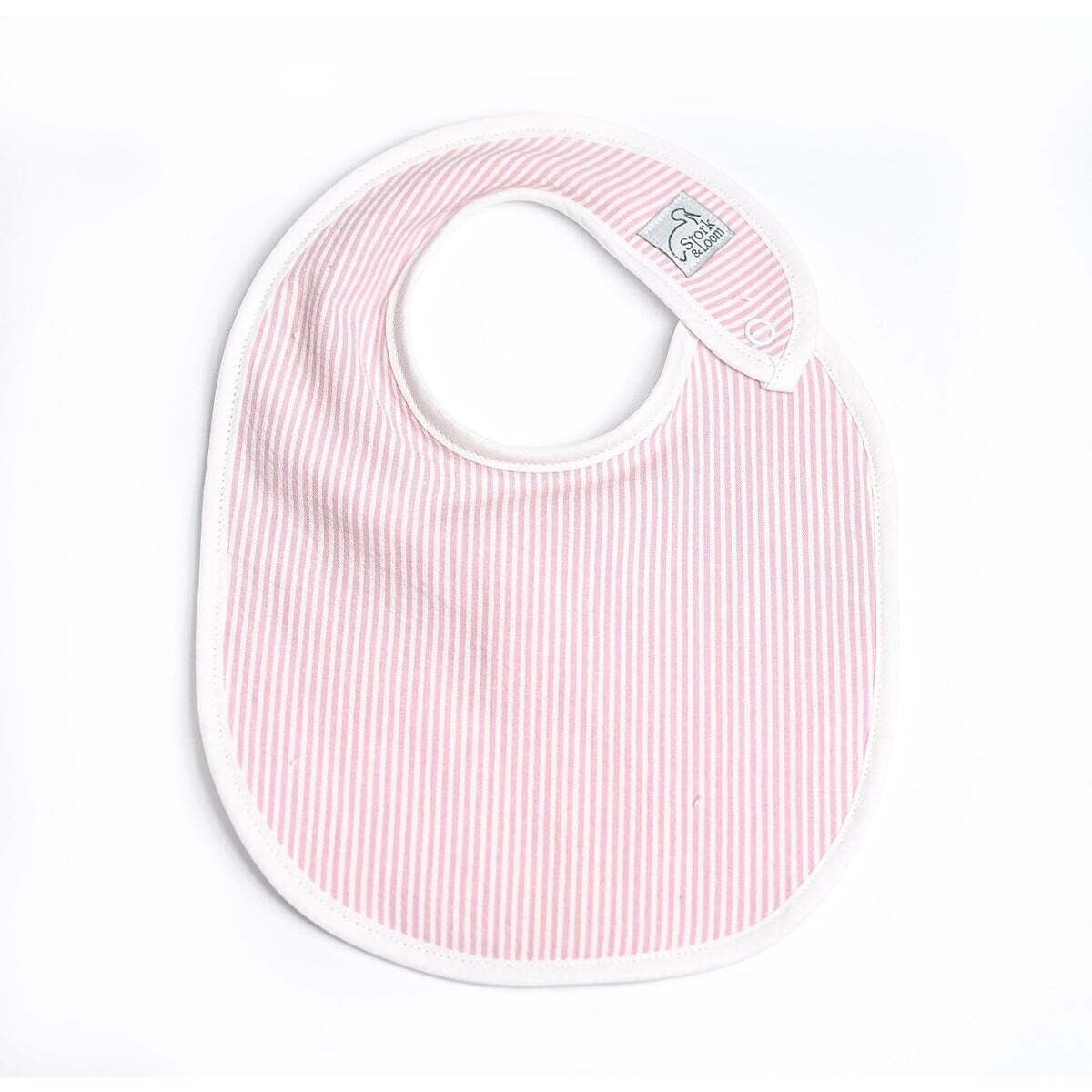 Stork & Loom Bib Stork & Loom Bib, Classic Bib Pattern: Pink Seersucker