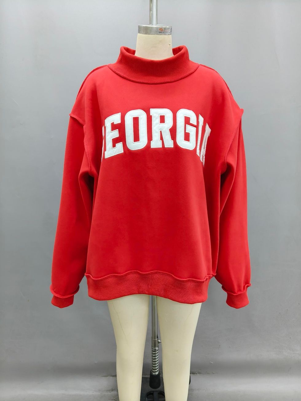 Georgia Sweatshirt - Red Embroidered