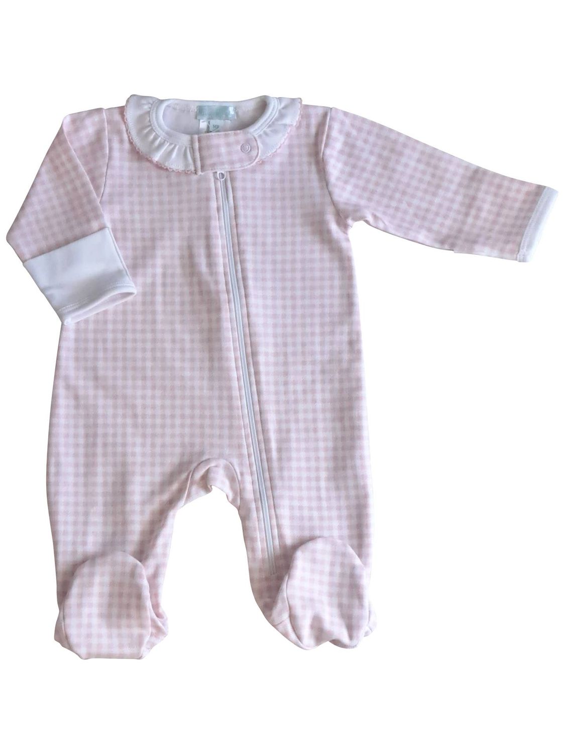 Baby Gingham Sleeper, Sleeper Color: Pink, Sleeper Size: Newborn