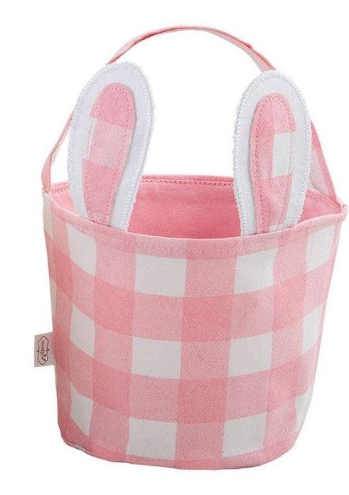 Easter Basket - Gingham, Gingham Color: Pink