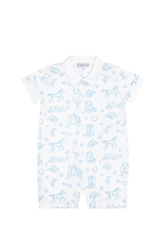 Nellapima Blue Western Toile Romper