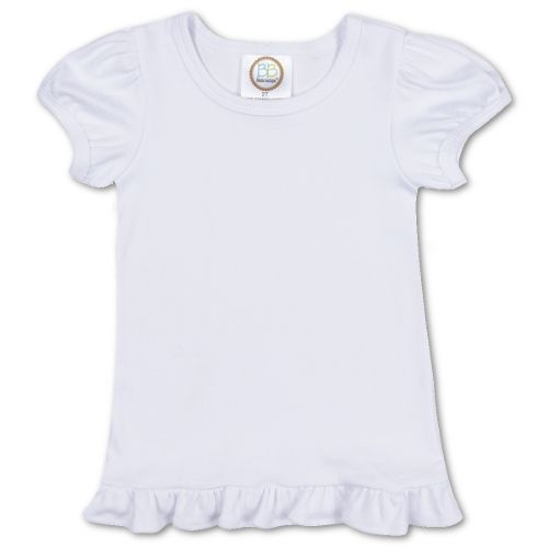 Girls Tee with Ruffled Sleeves
