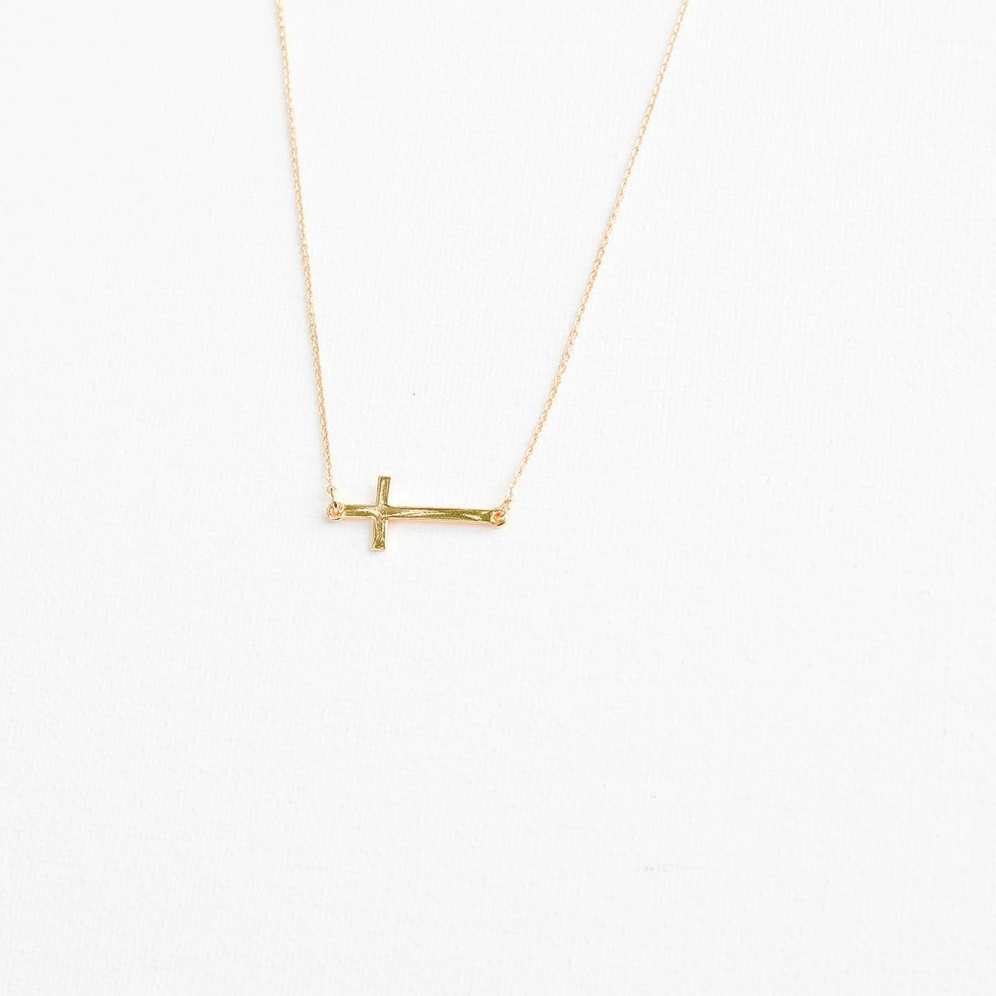 Necklace - Gold with Cross Necklace - Gold with Cross