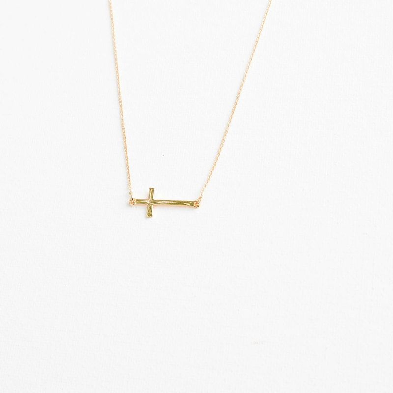 Necklace - Gold with Cross