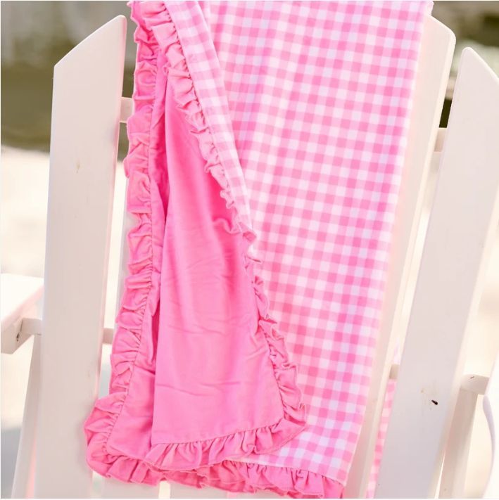 SBC Ruffled Gingham Towel