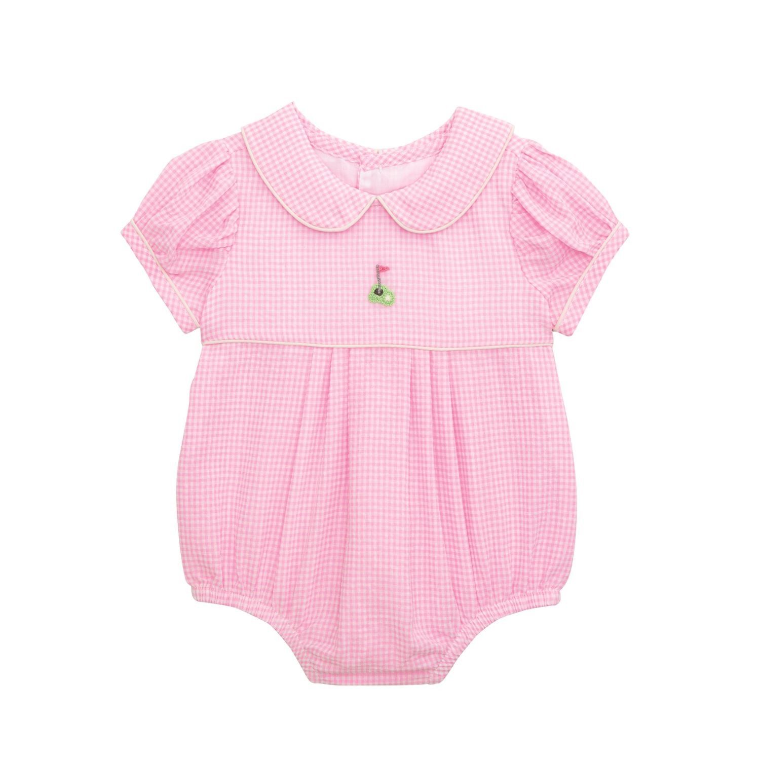 Baby Bubble - Golf Theme, Baby Bubble Size: 3 Month, Baby Bubble Color: Pink