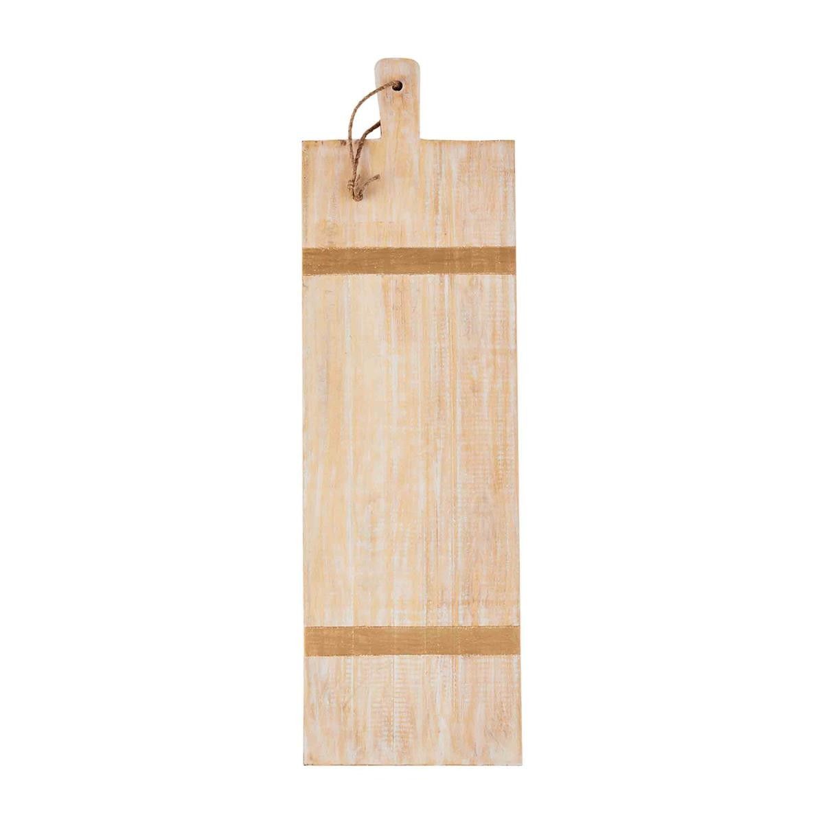 Serving Board - with Gold Straps, Gold Strapped Board: Rectangle