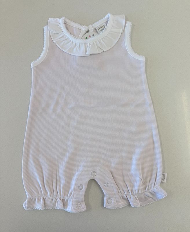 Paty Light Pink/White Sleeveless Striped Bubble