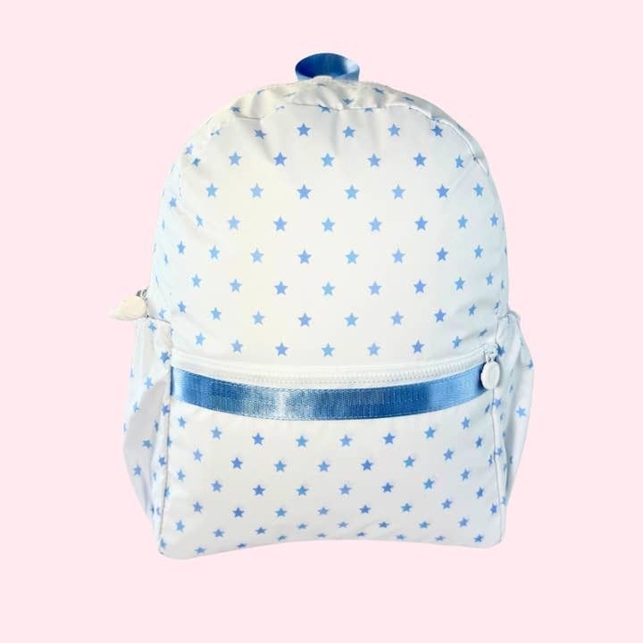 Mint Brand Backpack - Large - White with Blue Stars