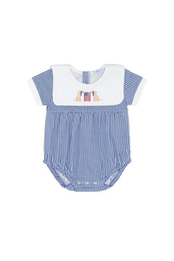 Nellapima Blue Gingham American Pups Bubble