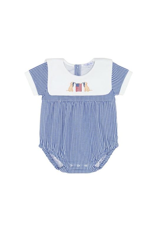 Nellapima Blue Gingham American Pups Bubble