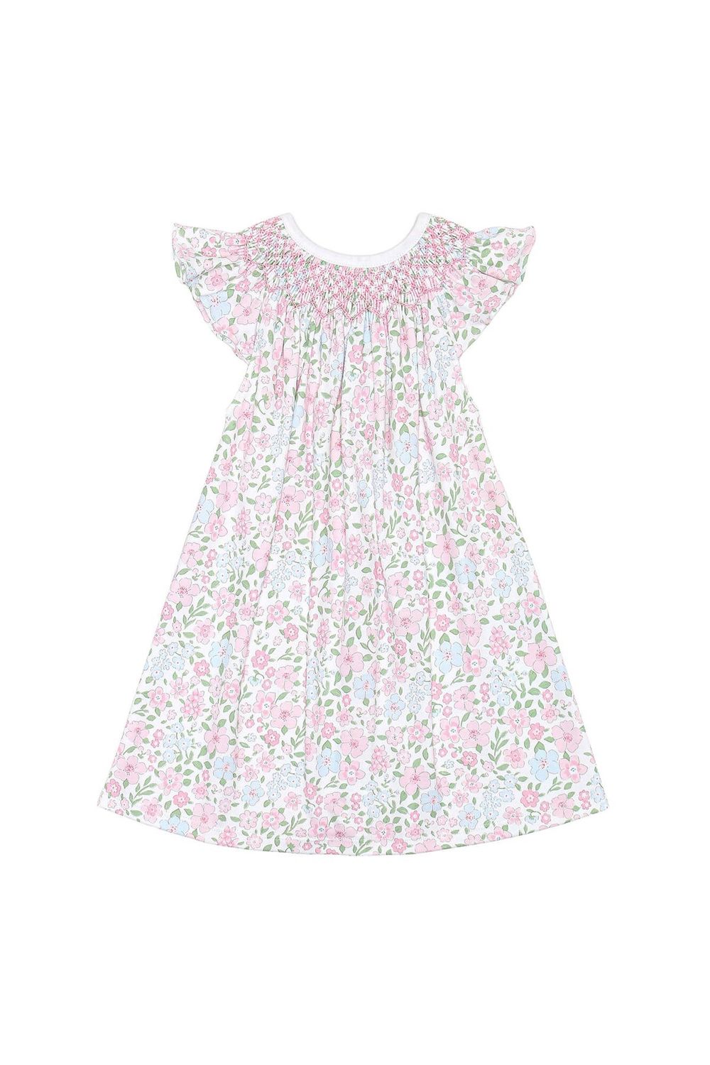 Nellapima Pink Floral Smocked Dress