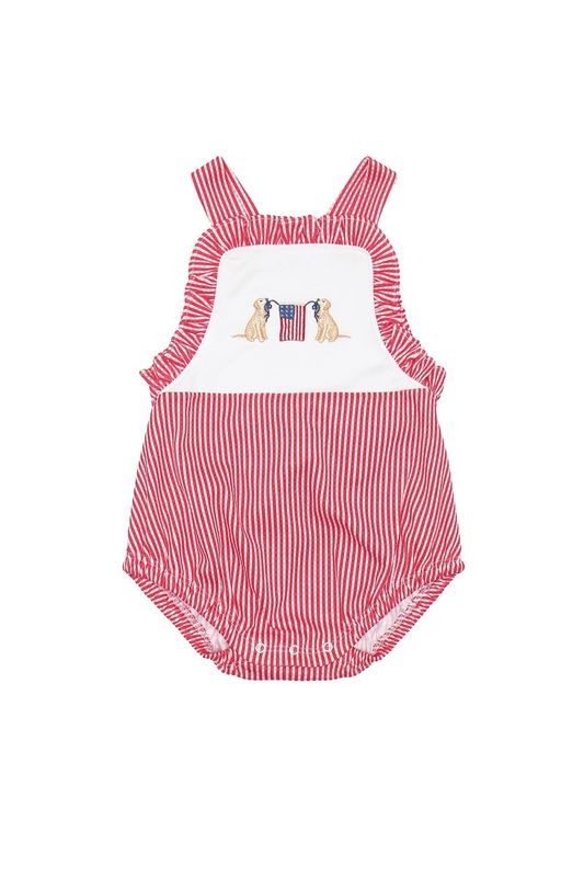 Nellapima Red Gingham American Pups Bubble