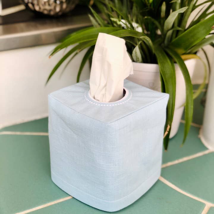Linen Tissue Box Cover
