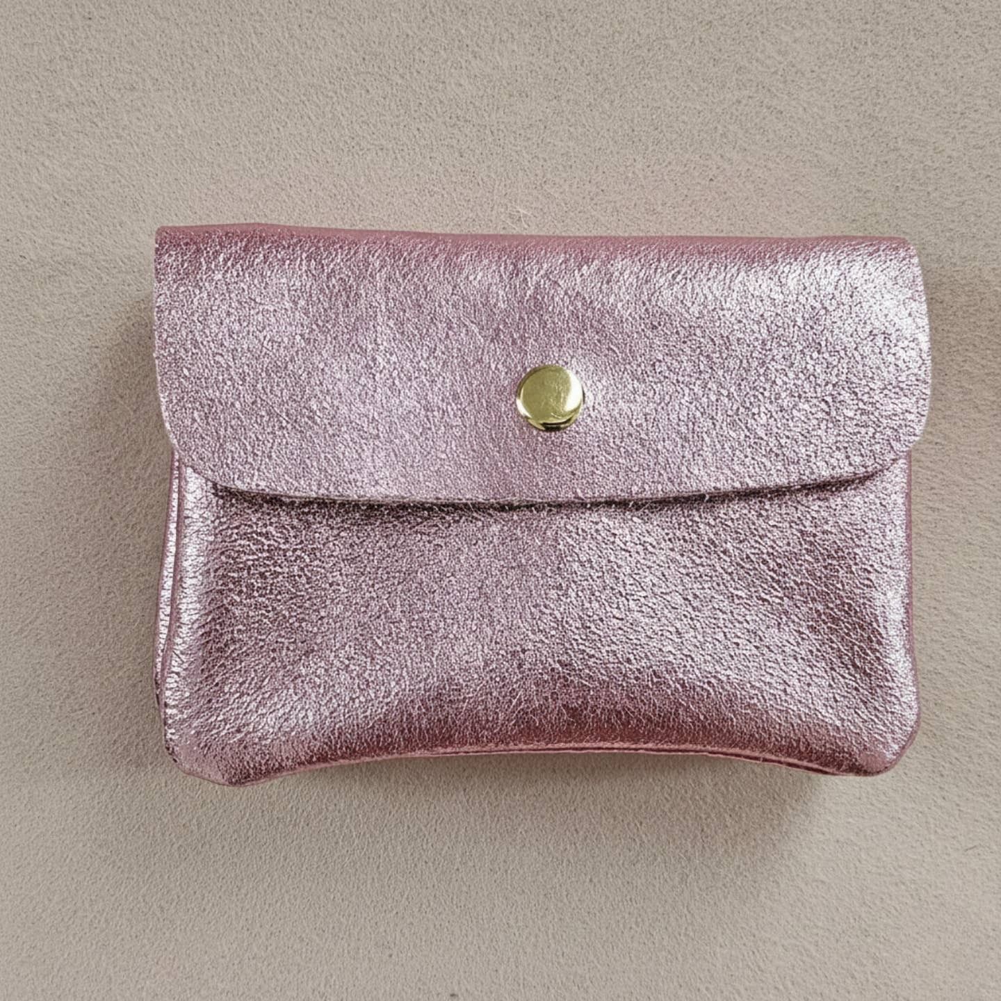 Leather Wallet - Colored, Color: Light Pink
