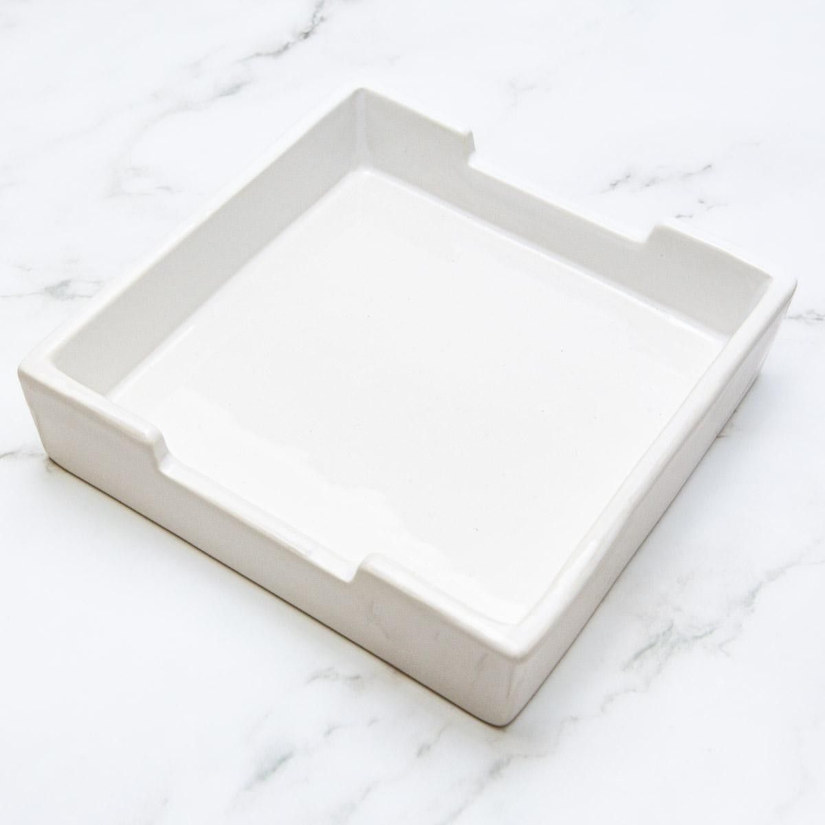 White Cocktail Napkin Holder