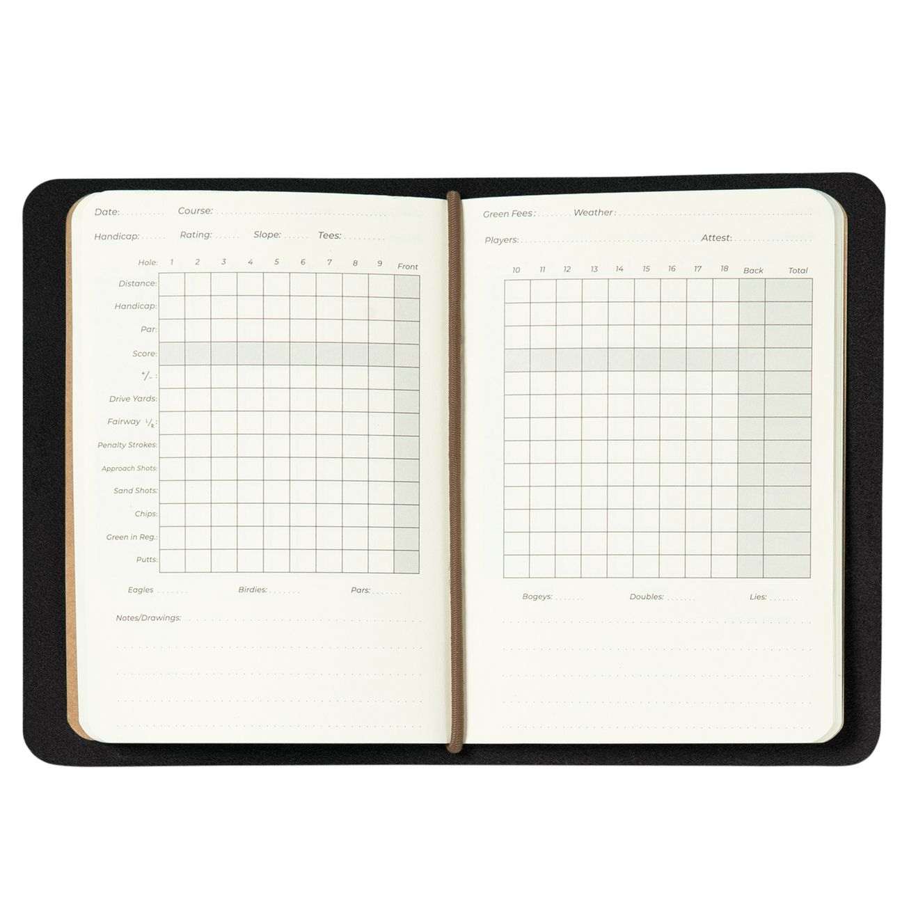 Leather Golf Log Book