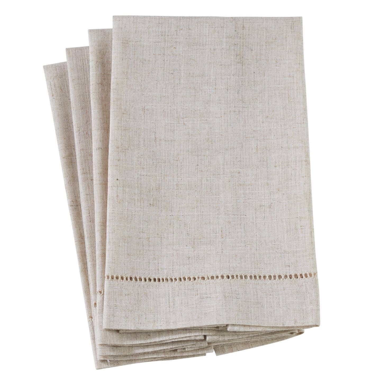 Hemstitch Hand Towel - Khaki