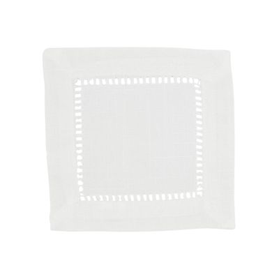 Hemstitched Cocktail Napkin Hemstitched Cocktail Napkin