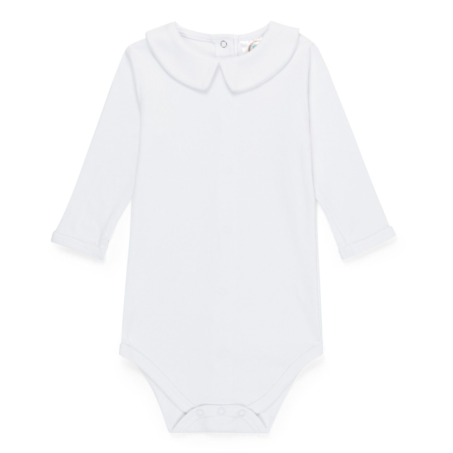 Baby Boy's Long Sleeve Peter Pan Collar Onesie