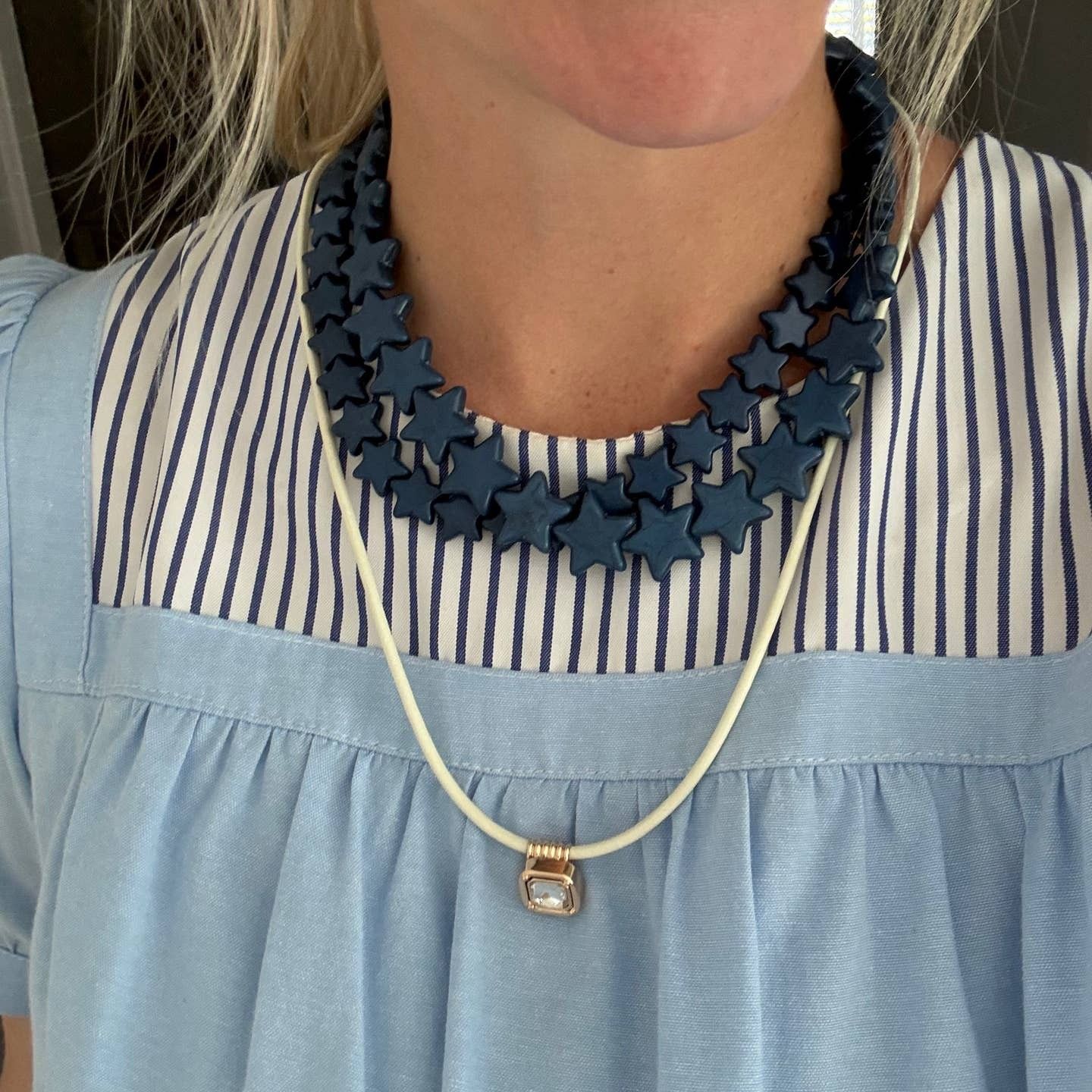 Necklace - Star, Color/Size: Small - Navy