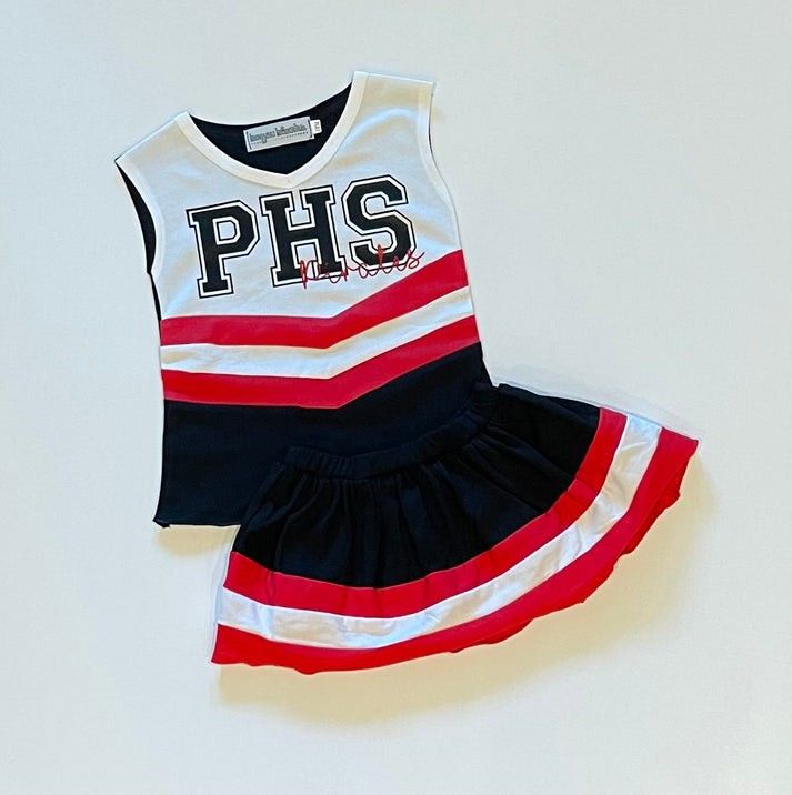 Cheer Outfit Cheer Outfit, Cheer Outfit Size: 18 Month, Cheer Outfit Color: Red/Black/White