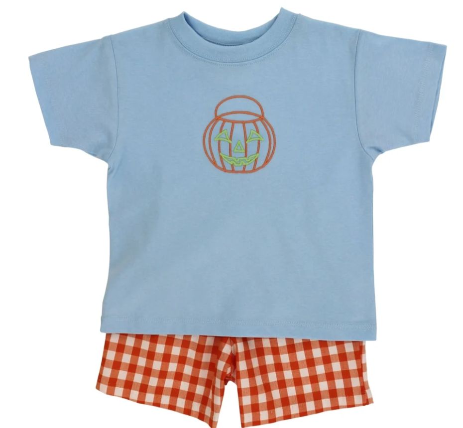 BB Jack-O-Lantern Short Set BB Jack-O-Lantern Short Set, Jack-O-Lantern Short Set Color: Blue, Jack-O-Lantern Short Set Size: 2T