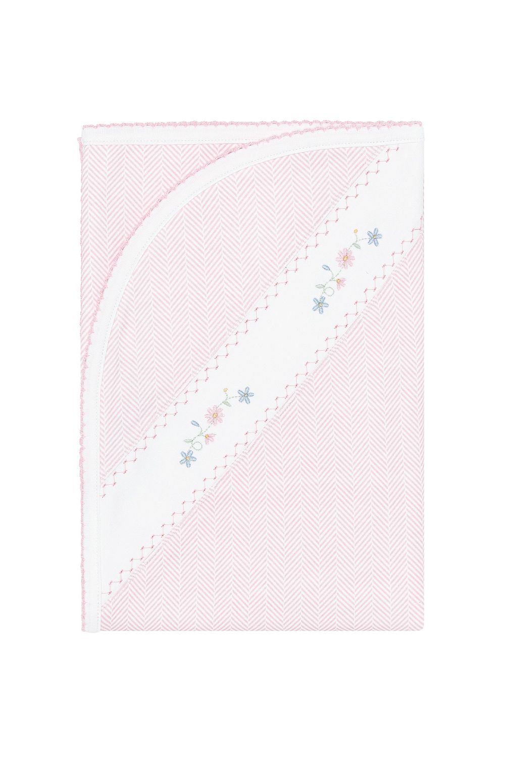 Nellapima Flower Embroidered Receiving Blanket