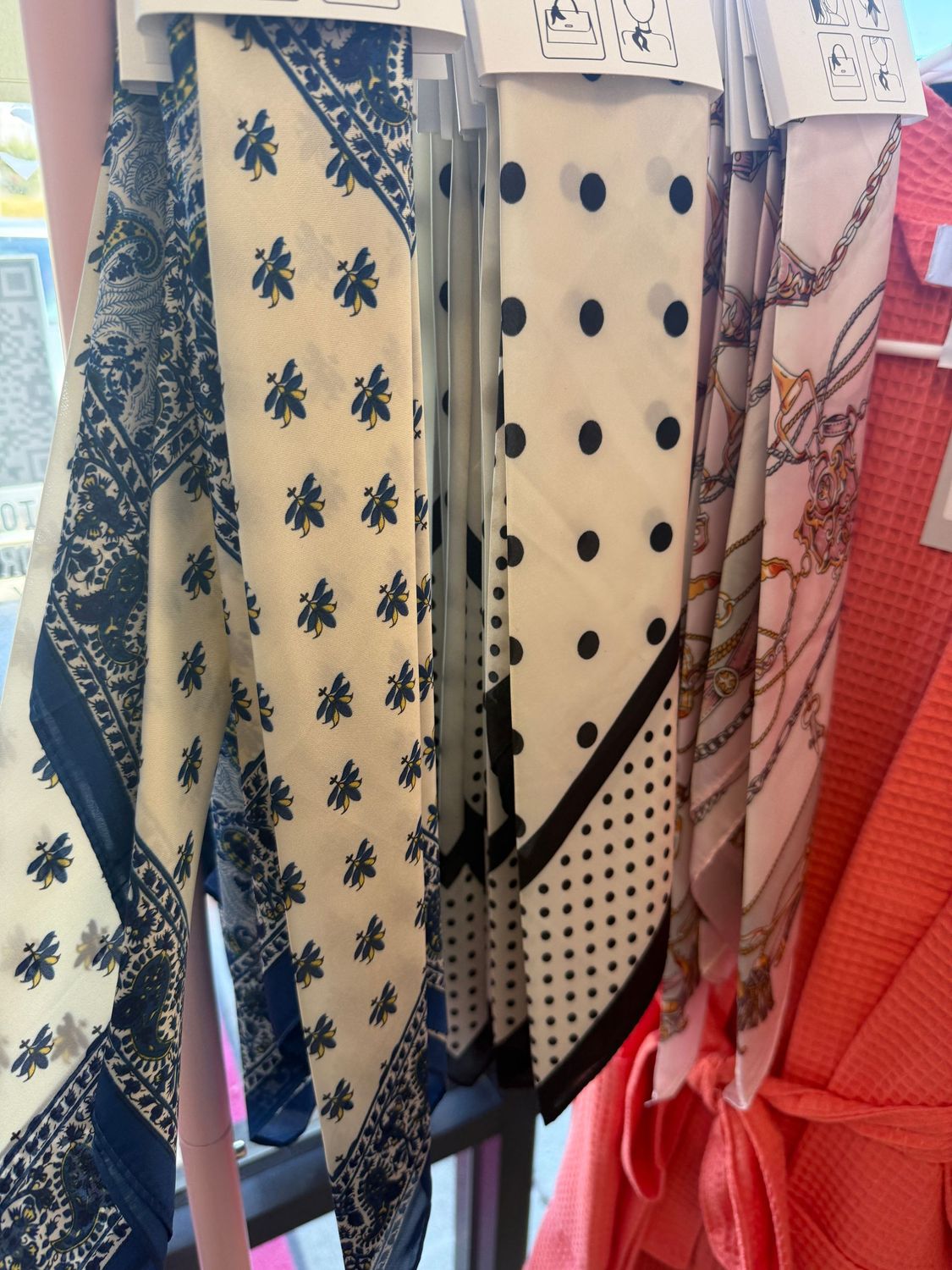 Patterned Satin Scarf