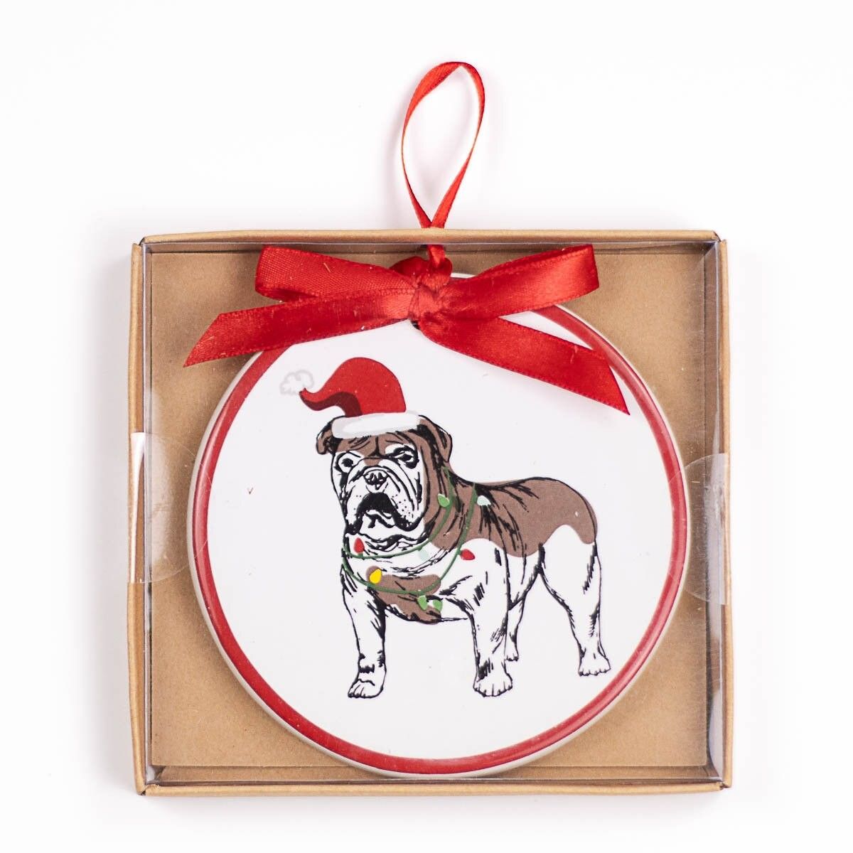 Christmas Ornament - Bulldog with Lights