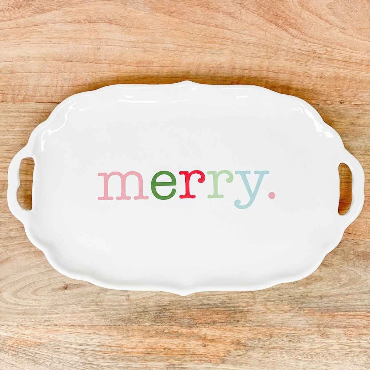 Christmas Platter - Multicolor Merry