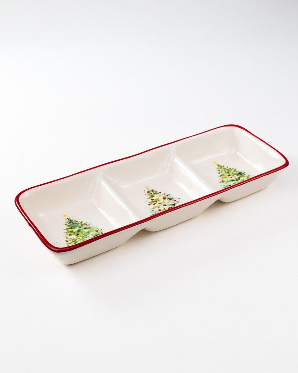 Christmas Tree Divided Platter Christmas Tree Divided Platter