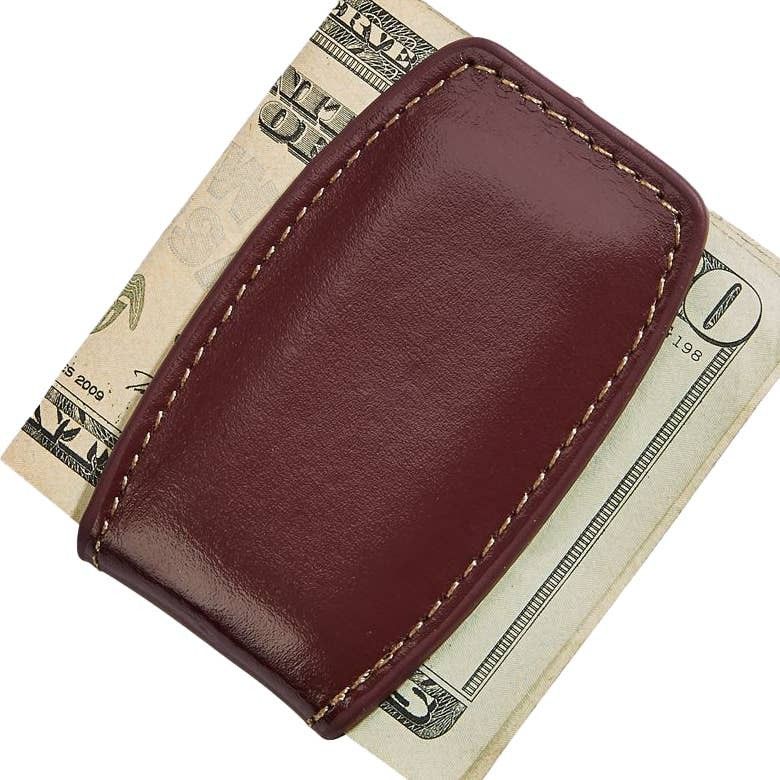 Leather Money Clip - Brown
