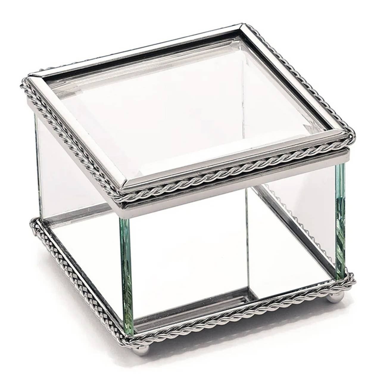 Glass Jewelry Box - Small Glass Jewelry Box - Small