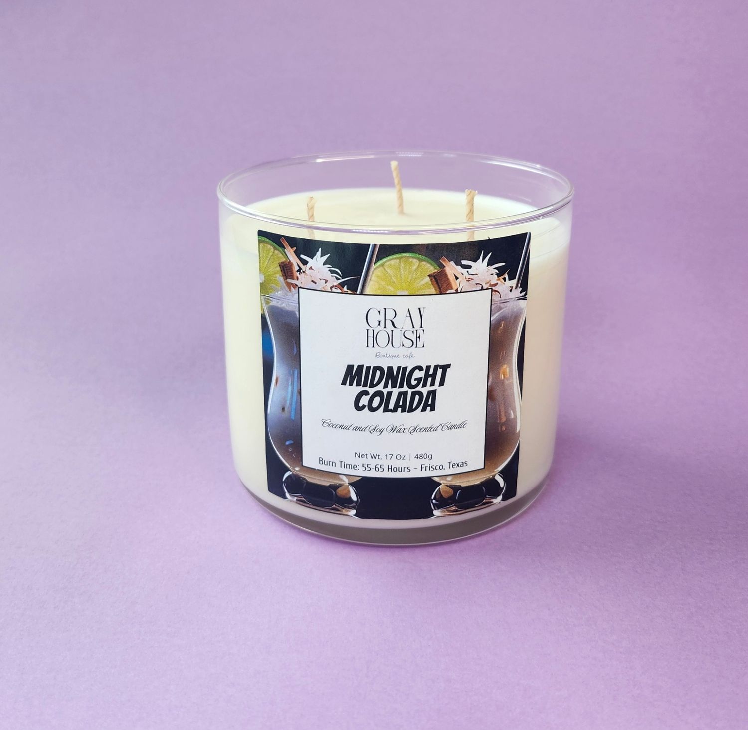 Midnight Colada 3- Wick Candle