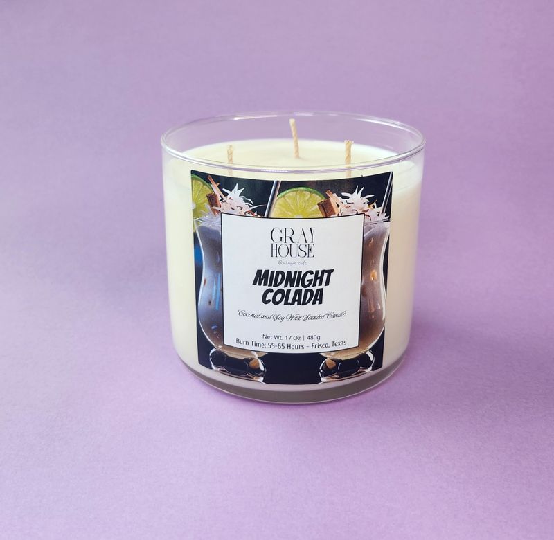 Midnight Colada  3- Wick Candle