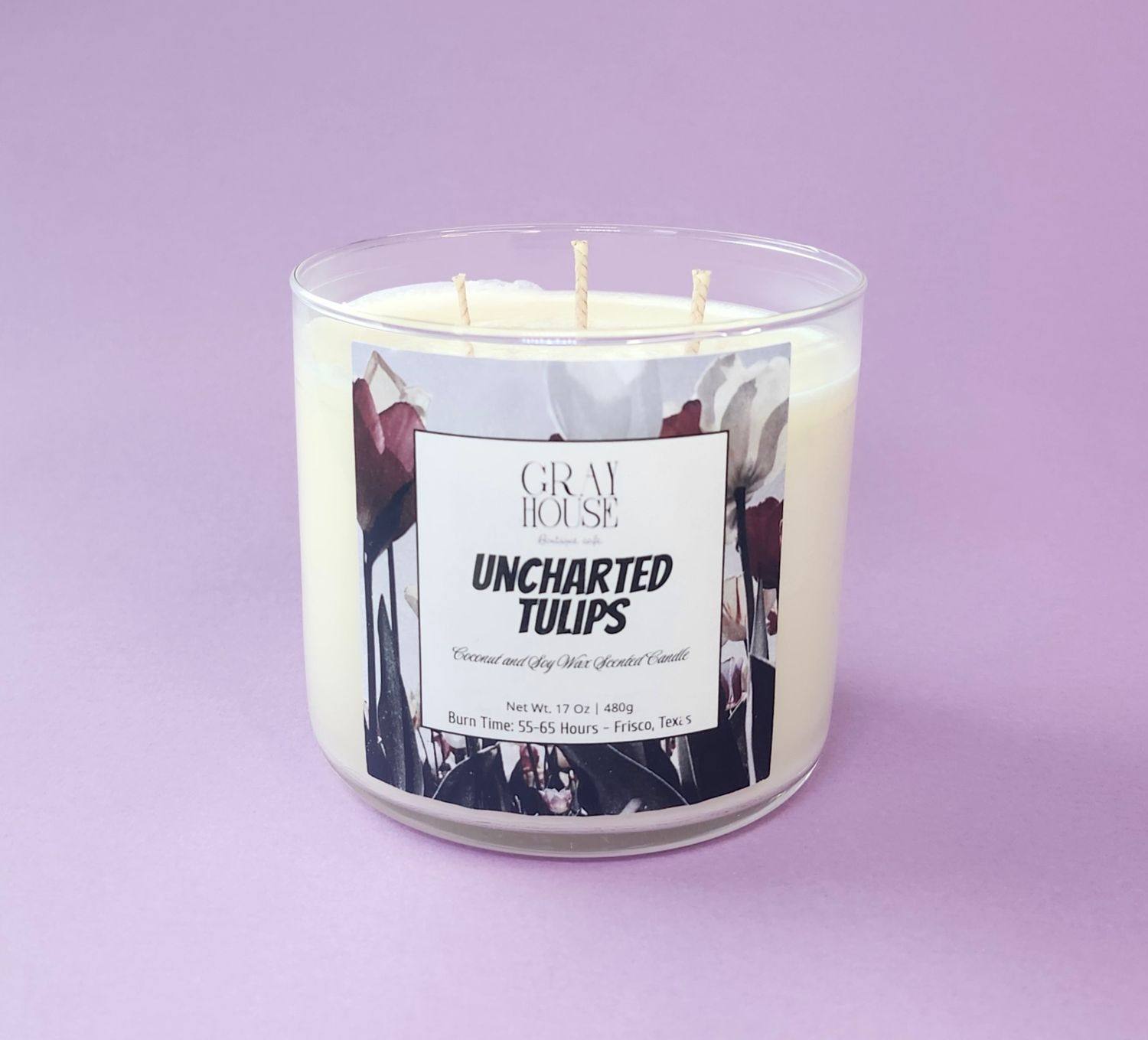 Uncharted Tulips 3- Wick Candle