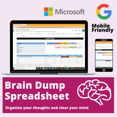 Brain Dump Spreadsheet