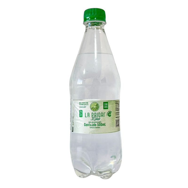 Água Mineral La Priori Zero | Saborizada de Limão Zero Açúcar | 500ml