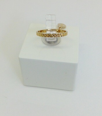 Anello oro giallo diamantato modello fedina misura 8 grammi 1.4